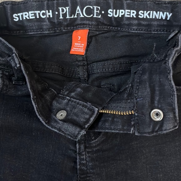 The Children’s Place - Girls Super Skinny Black Jeans - Size 7 - Picture 5 of 6